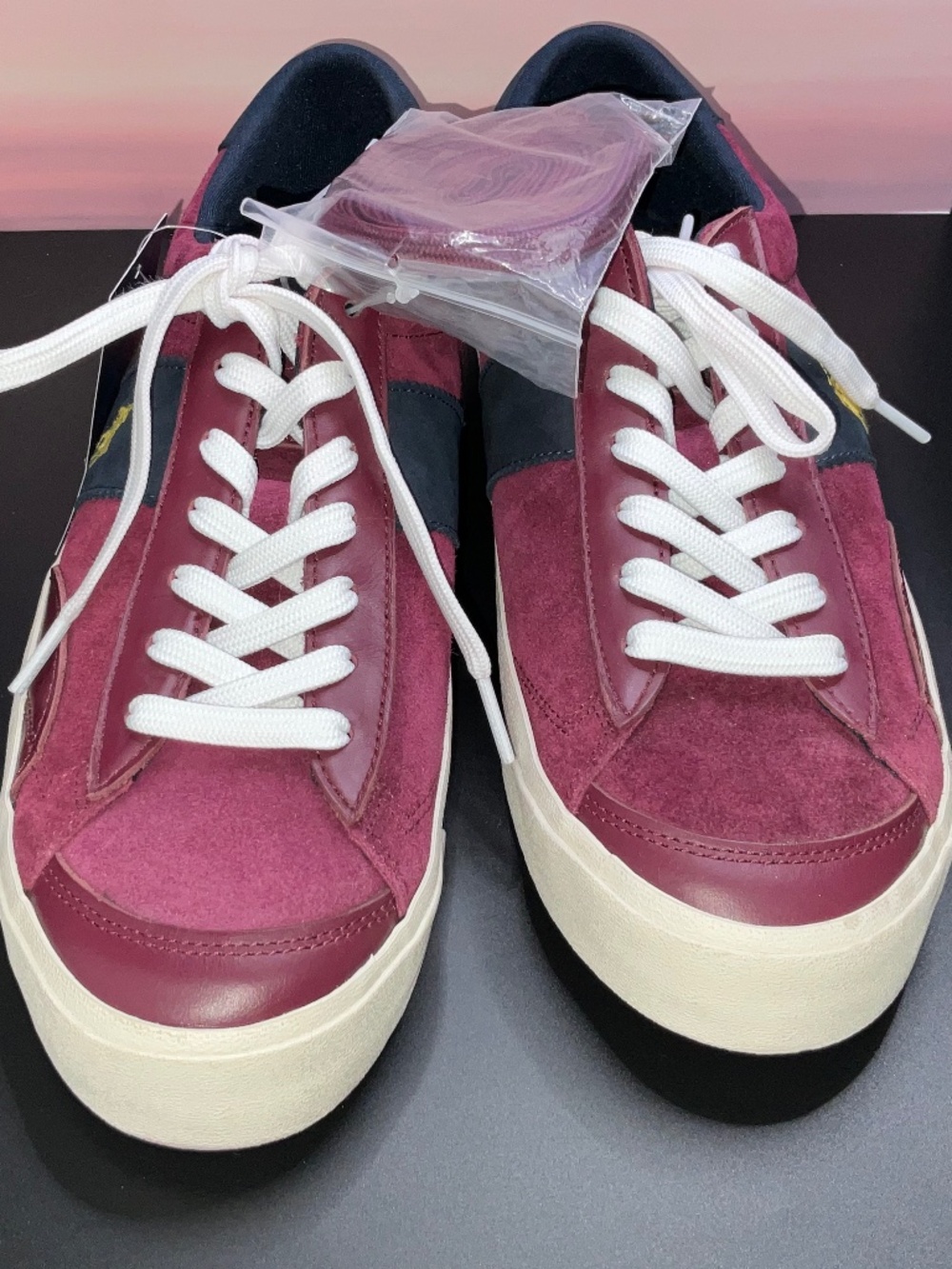 Polo Ralph Lauren Sayer Sport Leather Suede/Leather Sneakers. New, NO box.
